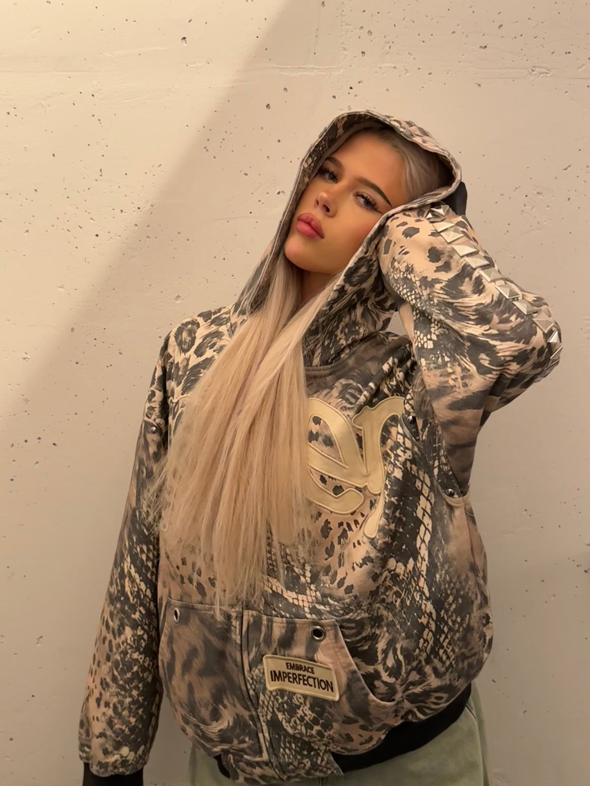 uneven hoodie