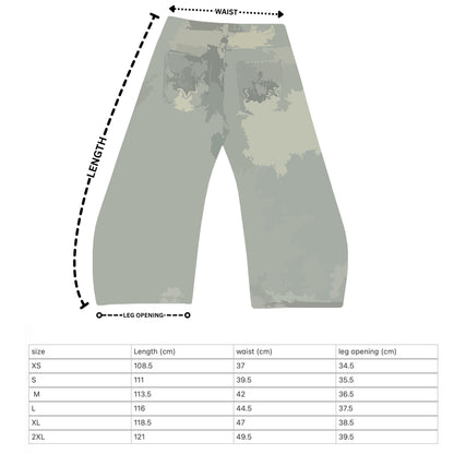 leaf-pleated denim